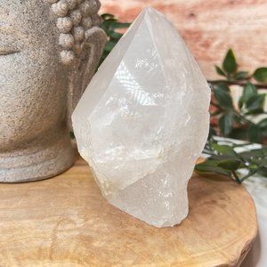 4.5" High Quality Clear Quartz Free Form Point | Positivity Crystal Home Decor